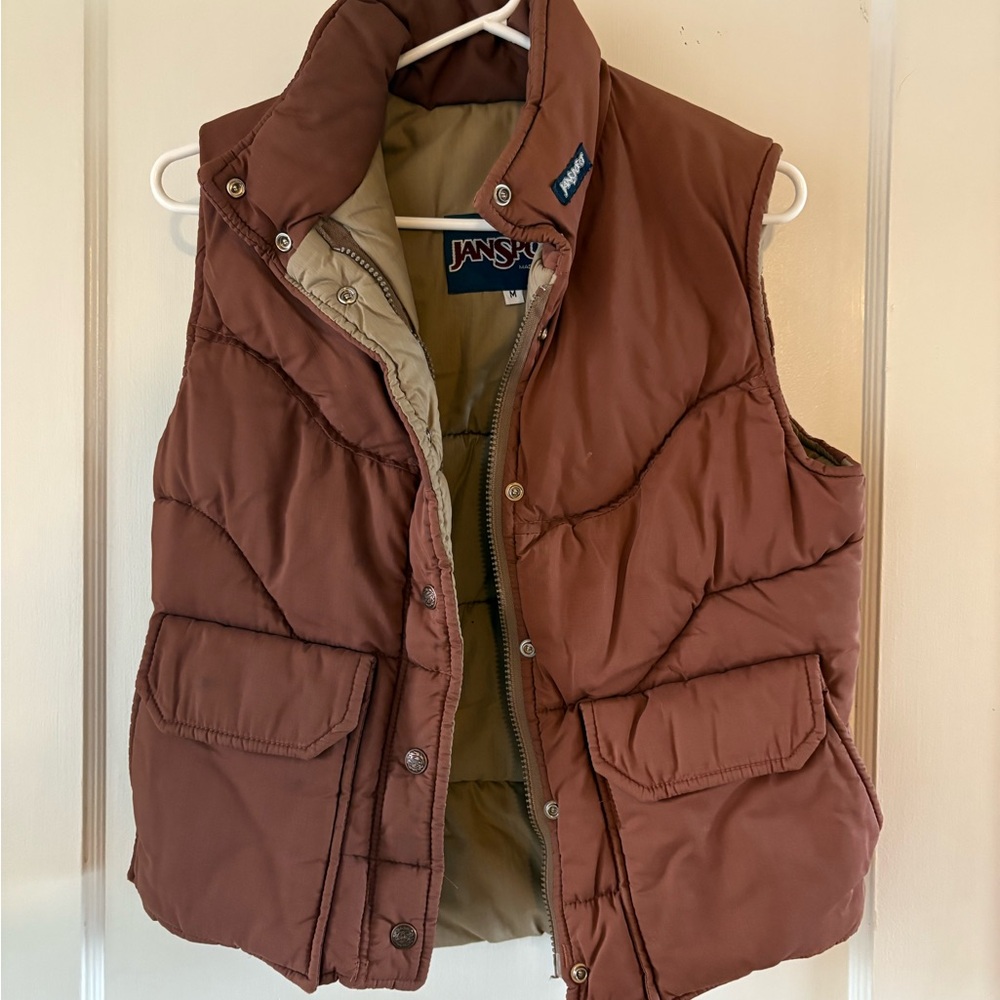 Vintage JanSport Brown Puffer Vest